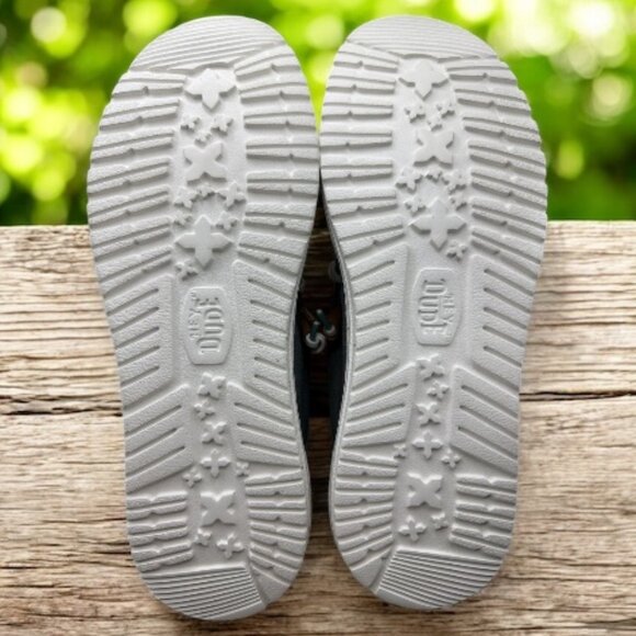 Hey Dude Men\'s Wally Craft Linen Shoes - Monument Grey/Faded Denim -  Size 9 main image 7